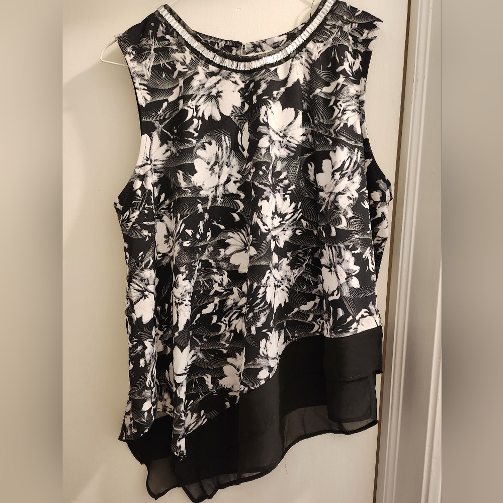 Marie Claire Sleeveless Blouse, Size l, Preloved